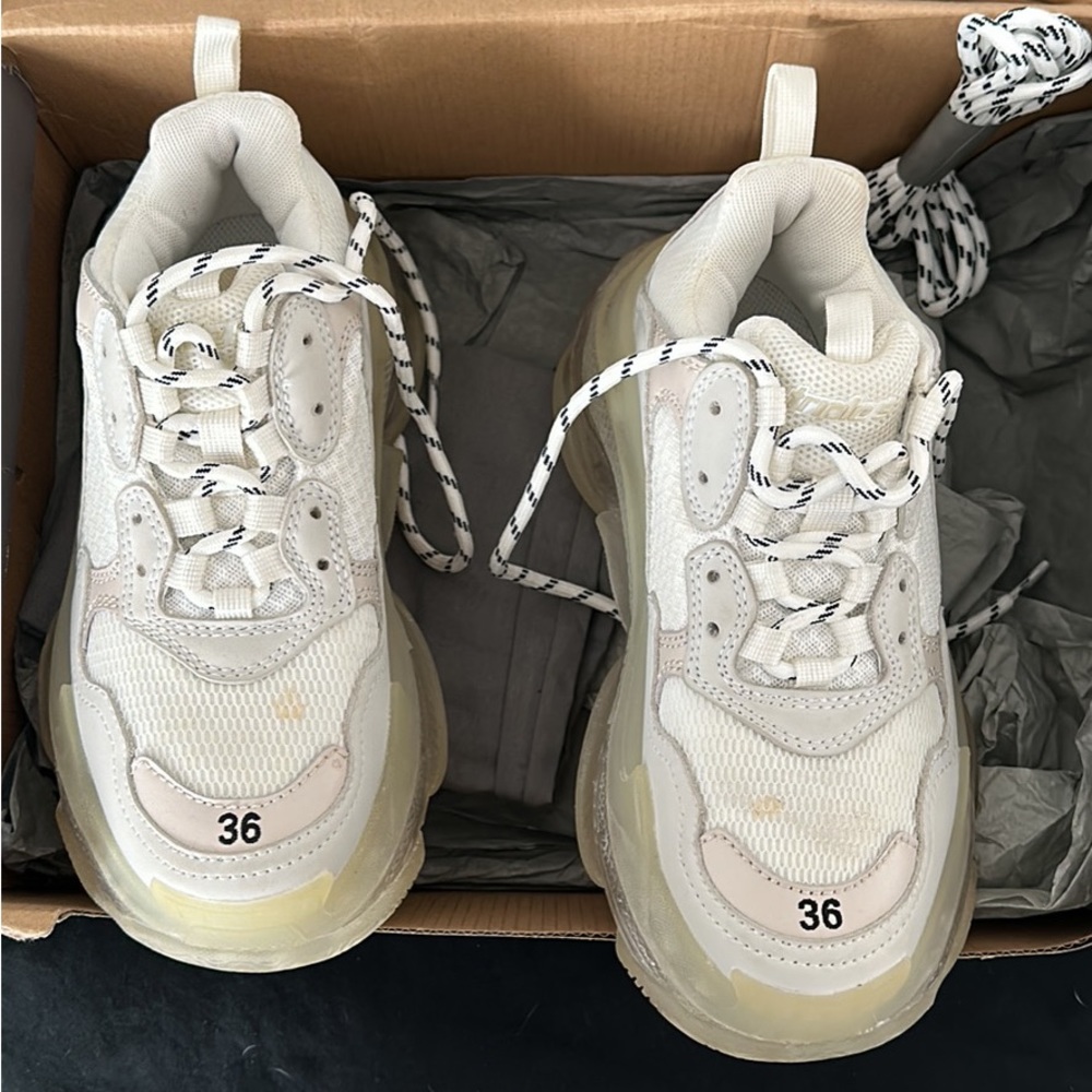 Balenciaga Triple S Clear Logo Trainers